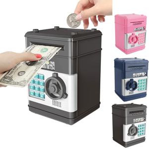 어린이 돈 은행, 전자 암호 돼지 저금통 어린이를위한 미니 ATM 현금 동전 돈 상자 어린이를위한 생일 장난감, ATM 은행 상자