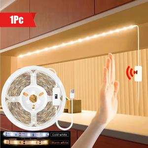 1-5M LED 조명 스트립 DC 5V USB 제스처 제어 60 LED/m 백라이트 디밍 가능 센서 야간 조명 TV 주방 캐비닛 램프 아래