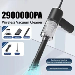 무선 자동차 진공 청소기 USB 충전 1200mAh 휴대용 청소 기기 미니 습식 및 건식 블로우 진공 청소기 가정용