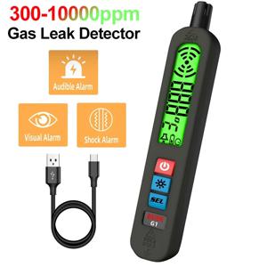 G1 전문 가스 누출 감지기, 가연성 천연 CO2 가연성 알코올 LPG 메탄 분석기, 가청 시각 경보 포함