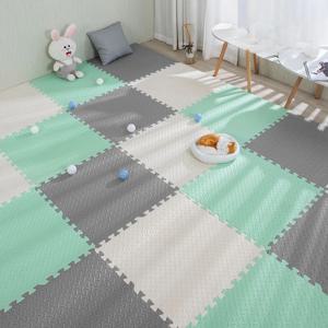 16pcs 거품 아기 놀이 매트 퍼즐 매트 어린이 연동 운동 타일 러그 퍼즐 바닥 타일 장난감 카펫 부드러운 카펫 30*30*1cm