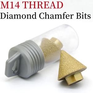 M14 다이아몬드 모따기 라우터 비트 직경 38mm 밀링 타일 커터 대리석 콘크리트 구멍 톱 벽돌 드릴링 크라운 건설 도구