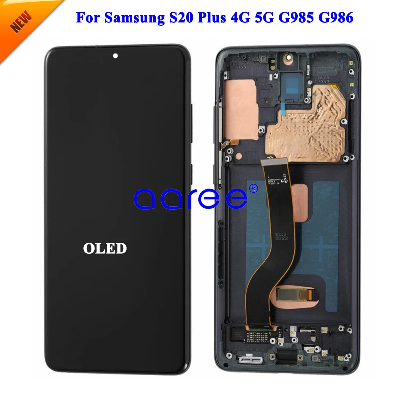삼성 S20 Plus G985F Disaplay LCD 스크린 터치 디지타이저 어셈블리 용 삼성 S20 Plus 용 AMOLED OLED LCD 화면