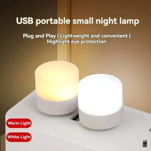 2/4/10 Pcs USB 야간 조명 따뜻한 흰색 LED 플러그인 전구 휴대용 가정 환경 조명 에너지 절약 독서 야간 조명