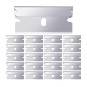 20Pcs 면도기 스크레이퍼 블레이드 자동차 스티커 리무버 데칼에 대 한 플라스틱 스크레이퍼 교체 창 유리 깨끗한 스크레이퍼 접착제 리무버
