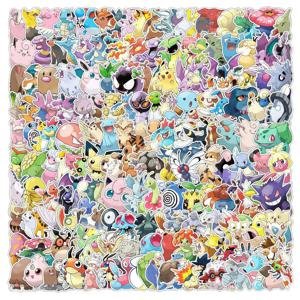 10/50/100/200Pcs Kawaii 피카추 포켓몬 스티커 오토바이 전화 자동차 스케이트 보드 노트북 데칼 스티커 방수 클래식 장난감