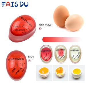 FAIS DU 색상 변경 계란 타이머, 완벽한 요리 송진, 온도 주방 도우미 계란 타이머, 빨간색 타이머 도구, 2 개