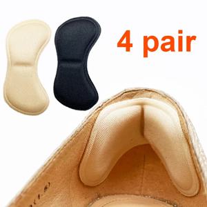 4 쌍 발 뒤꿈치 안창 패드 패치 통증 완화 마모 방지 쿠션 발 관리 발 뒤꿈치 보호대 접착 백 스티커 신발 삽입 깔창