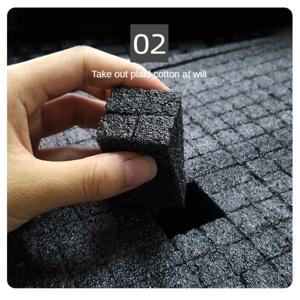50x30cm Pick Pluck 격자 무늬 진주 면 삽입 하드 케이스 고밀도 프리 컷 도구 상자 폼 Precorted Shadow Foam Lining Packaging
