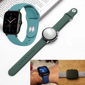 Amazfit GTS 3/2/2e/GTS2 Mini/GTR 42mm/47mm/GTR 3/3 Pro/2/2e/4 스포츠 20mm 시계 팔찌 Amazfit bip 스트랩 용 22mm 실리콘 밴드