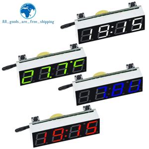TZT 3 In 1 LED RX8025T 디지털 시계 온도 전압 모듈 Arduino 용 DIY 시간/온도계/전압계 DC 5-30V