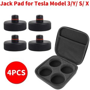 Tesla 실리콘 잭 리프트 패드 포인트 어댑터 모델 3 모델 Y 모델 S 모델 X 보관 가방-4 팩 차량 수리 도구