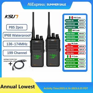 전문 VHF 장거리 워키 토키 IP68 방수 보트 라디오 낚시 카약 통신 라디오 방송국 KSUT P85