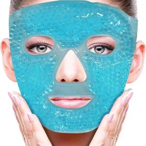 SPA 얼음 냉기 및 뜨거운 열 풀 페이스 아이 마스크 슬리핑 아이스 팩 페이스 퍼프 감소 다크 서클 젤 비즈 여성용 압축