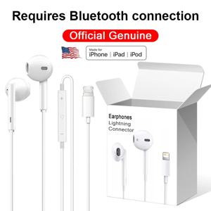 Apple iPhone 14 13 12 11 Pro Max 유선 이어폰 X XS XR 7 8 Plus Bluetooth 귀마개 액세서리 용 iOS 헤드폰 용