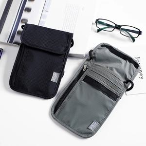 방수 RFID 나일론 보관 가방 여행 문서 카드 여권 가방 목 지갑 돈 문서 카드 여권 주머니