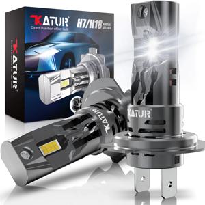 Katur 2x Canbus H7 LED 전구 22000LM 120W 오류 무료 1:1 미니 크기 헤드 램프 무선 슈퍼 브라이트 6000K 화이트 H7 헤드라이트