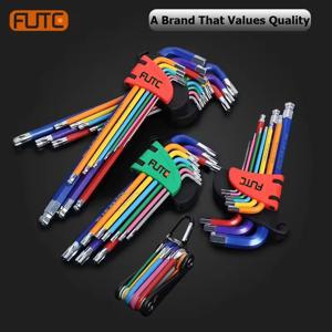 9PCS 알렌 렌치 키트 볼 엔드 알렌 키 세트 - L자형 육각 렌치 키트 Torx 키 세트 1.5-10mm 수리용 수공구 - FUTE 제작