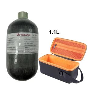 ACECARE 탄소 섬유 실린더 고압 공기병, HPA 탱크, 미니 스쿠버, M18 * 1.5, 4500Psi, 300Bar, 1.1L