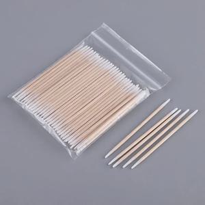 100PCS 7CM 일회용 면봉 메이크업 면봉 속눈썹 연장 접착제 제거 도구 다기능 양방향 메이크업 면봉