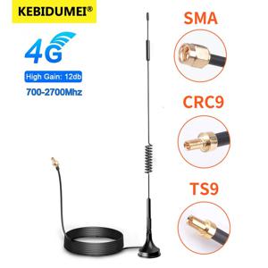 고이득 12dBi 4G 안테나 SMA Male 커넥터 700-2700MHz SMA Male GSM 외부 라우터 자동차 LTE 자기 안테나 신호 부스터