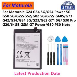 모토로라 모토 G24 G54 G7 파워 배터리, G50 G23 G22 G52 G60S G20 G42 G34 G84 G23 G62 G71 G73 5G S30 프로 G30 P30 노트