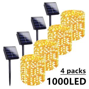 LED 태양 문자열 빛 야외 정원 요정 조명 Led 반짝임 방수 램프 웨딩 파티 장식 5m/12m/22m/32m