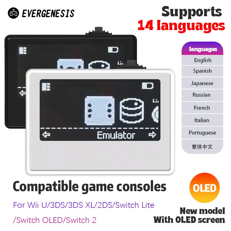Amiibo iNFC OLED HD용 스마트 NFC 에뮬레이터 Nintendo Switch용 스마트 에뮬레이터 액세서리 Simple Pixel Style System IC/NTAG