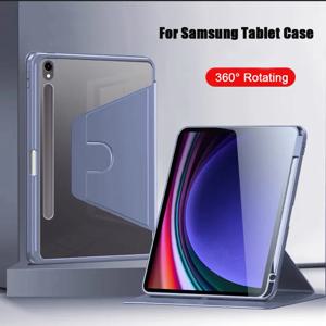 삼성 갤럭시 탭 A9 플러스 스마트 케이스 갤럭시 탭 S9 FE S7 S8 11 S9 S10 플러스 FE 13.1 12.4 커버 360 학위 보호 Funda