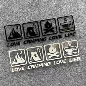 CANPING LOVE LIFE 캠핑 자동차 스티커 야생 캠프 파이어 모험 오토바이 바디 장식 스티커 커피 방수