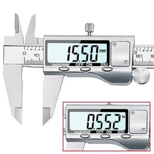 TON09 6인치 150mm 스테인레스 스틸 전자 디지털 버니어 캘리퍼스 금속 마이크로미터 측정