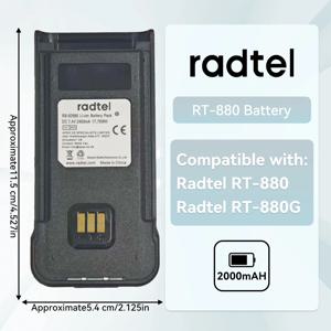 Radtel RT-880 RT-880G IRadio UV-98 plus 양방향 햄 라디오용 워키 토키 리튬 이온 배터리 팩 2400mAh
