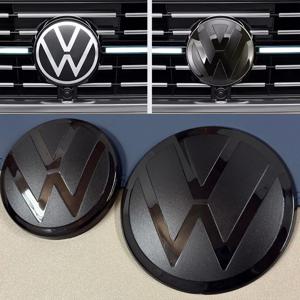 블랙 2Pcs 전면 그릴 엠블럼 수정 후면 트렁크 뚜껑 커버 로고 VW 골프 MK6 MK7 MK7.5 MK8 2010-2013 자동차 액세서리