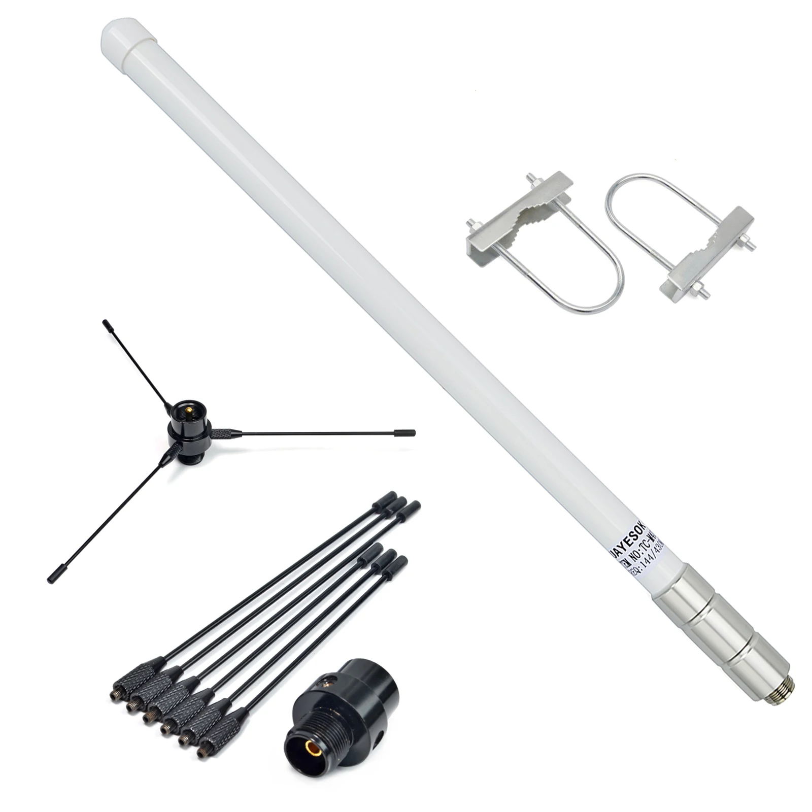 듀얼 밴드 VHF UHF 유리 섬유 안테나 144/430MHz SO239 햄 라디오 장치 리피터 모바일 트랜시버 용 모바일 라디오 기본 안테나