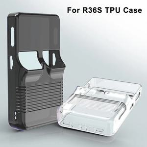 R36S 휴대용 게임 콘솔 액세서리 용 TPU 보호 케이스 R36S 커버 용 투명 안티 가을 방수 보호 쉘