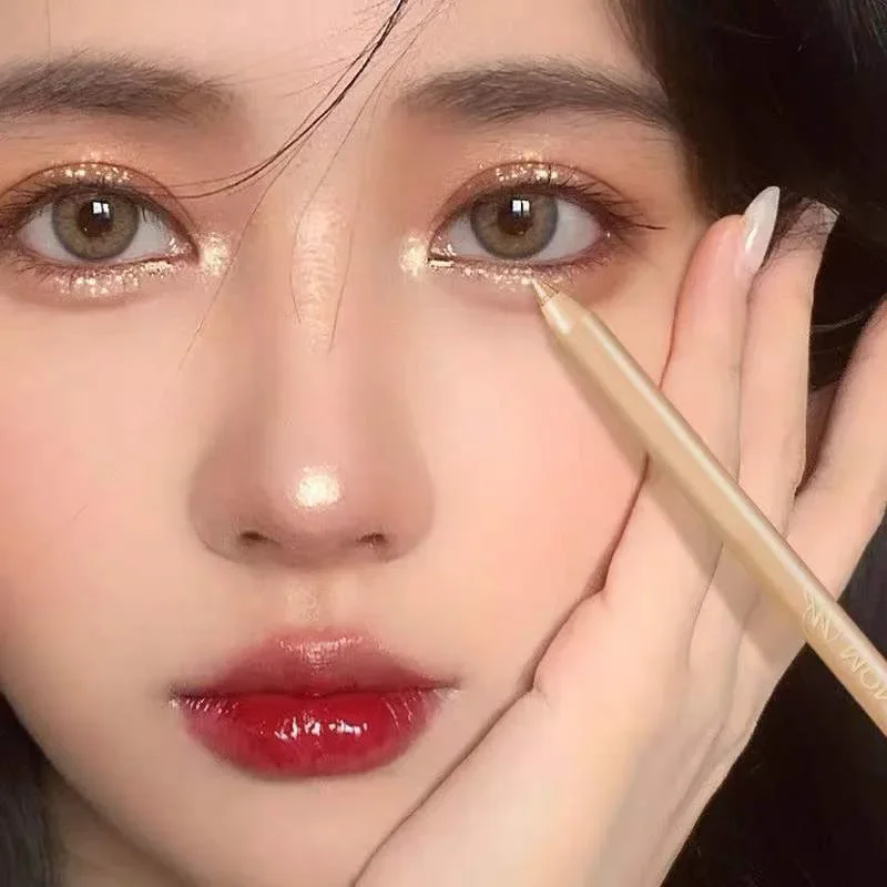 글리터 아이 섀도우 펜 진주 빛 매트 다이아몬드 아이 라이너 펜 방수 하이라이트 누에 메이크업 펜슬 샤이니 눈꺼풀 밝게