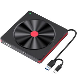 외장형 CD/DVD 드라이브, USB 3.0 CD DVD +/-RW 버너 CD ROM 외장형 DVD 드라이브 CD 리더기 PC 노트북 데스크탑용 DVD 플레이어