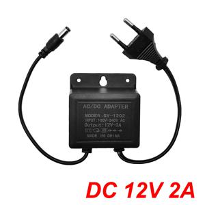 DC12V 2A 방수 EU 플러그 전원 어댑터 CCTV 보안 감시 AHD 카메라 충전기 NVR DVR 입력 AC100V-240V 5.5*2.1mm