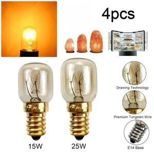 4PCS E14 소금 램프 글로브 전구 25W 전구 240V 냉장고 오븐 교체 빈티지 백열 전구