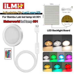 Bambu Lab Led 램프 키트 조정 가능한 조명 키트 Led 조명 부품 하드웨어 DIY 모델 램프 쉘 001없이 흰색/차가운/따뜻한 빛
