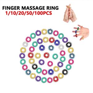 5-10 개/몫 손가락 마사지 반지 스테인레스 스틸 릴리프 스트레스 Fidget 지압 반지 십대 성인을위한 손을 긴장