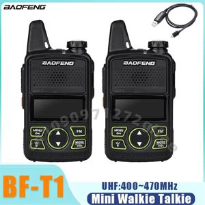 Baofeng 미니 워키 토키 BF-T1 UHF 400-470MHz 휴대용 5W 양방향 Radio1500mAh 20CH 송수신기 워키 토키 어린이 선물 용품