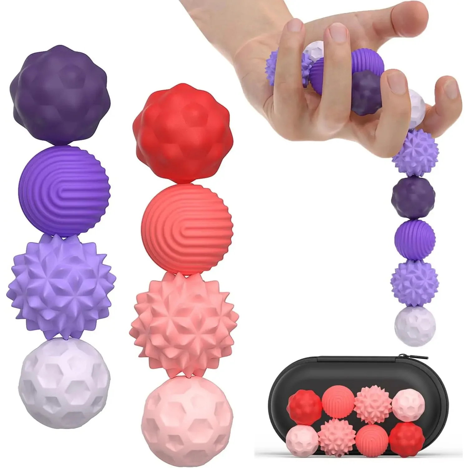 실리콘 자기 감각 공 Fidget 장난감 걱정 공 자폐증 진정 Fidgeting 장난감 아이 성인 불안 릴리프 스트레스 감각 장난감