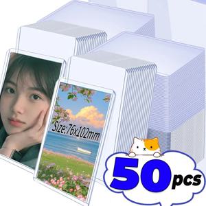 5/10/20/30/50Pcs Clear Toploaders Kpop 아이돌 포토 카드 슬리브 안티 스크래치 PVC DIY 게임 트레이딩 카드 HD 플라스틱 수집 홀더