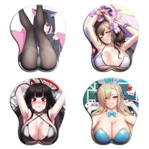 블루 아카이브 이치노세 아스나 3D 가슴 마우스 패드 섹시한 가슴 귀여운 게이밍 마우스패드 소프트 실리콘 손목 받침대 게이머 M DIYyid