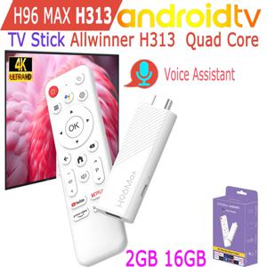 H96 Max H313 안드로이드 TV 스틱 Allwinner 쿼드 코어 4K HDR Wifi6 음성 보조 2GB 16GB 게임 미디어 플레이어 스마트 TV 박스