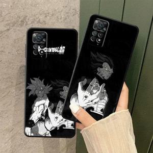드래곤볼 블랙 화이트 손오공 샤오미 레드미 노트 10s 10Pro 14 Pro+ 13 10 11 8t 9s 11Pro 9T 11s 12Pro 13Pro 12s 12 폰 케이스