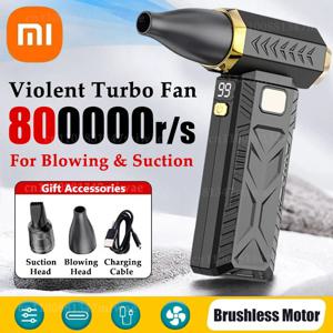 Xiaomi 800000Rs 폭력 팬 무선 강력한 바람 송풍기 진공 블로우 흡입 2in1 먼지 청소기 용 브러시리스 강력한 터보 팬