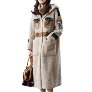 YOLANFAIRY 겨울 코트 여성 양 Shearling 리얼 모피 코트 여성 의류 2025 한국어 롱 자켓 윈드 브레이커 Manteau Femme