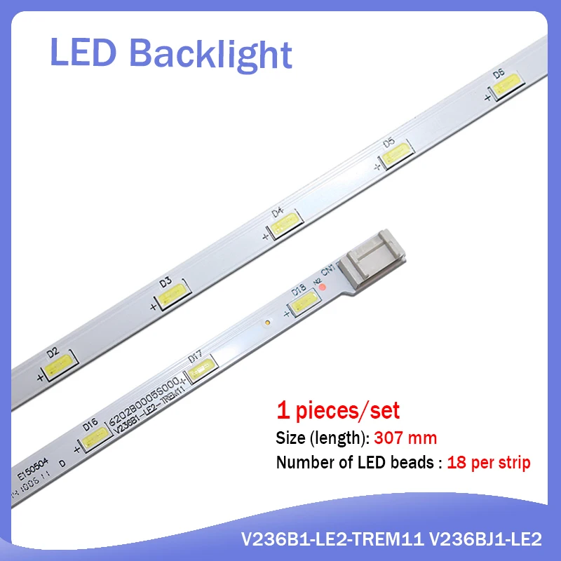 LG 이노텍 LED 백라이트 스트립, V236B1-LE2-TREM11 V236BJ1-LE2, 23.6 인치, 24MT45D, 22MA31D, 24MT47D-PZ, 24MT40D, 24E510E, 18 램프